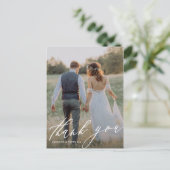 Faire-part Carte postale Merci verticale (Debout devant)