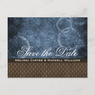 Faire-part Carte postale Metal Gear Save the Date, Bleue