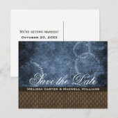 Faire-part Carte postale Metal Gear Save the Date, Bleue (Devant / Derrière)