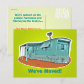 Faire-part Carte postale Mobile Home "Nous avons déménagé" (Devant / Derrière)