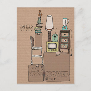Faire-part carte postale mobile personnalisable