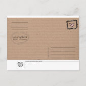 Faire-part carte postale mobile personnalisable (Dos)