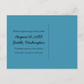 Faire-part Carte postale "Mod Heart Save the Date", Bleue (Dos)