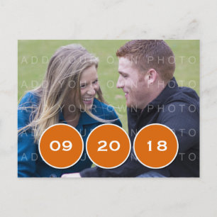 Faire-part Carte postale moderne à save the date avec des cer