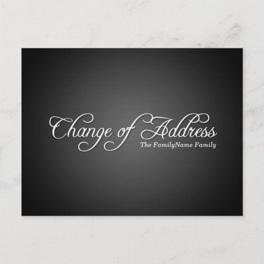 Faire-part Carte postale moderne Black Change d'adresse (Devant)