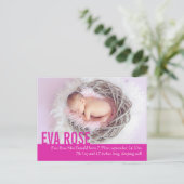 Faire-part Carte postale moderne d'annonce de naissance de bé (Debout devant)