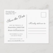 Faire-part Carte postale moderne de mariage "Save the Date" p (Dos)