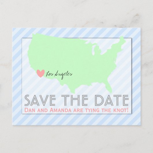 Faire-part Carte postale moderne de sauvegarde de date (Devant)