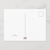 Faire-part Carte postale moderne de Save The Date pour les 60 (Dos)