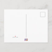 Faire-part Carte postale moderne de Save The Date pour les 80 (Dos)