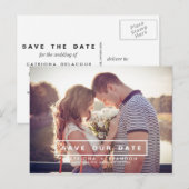 FAIRE-PART CARTE POSTALE MODERNE ET SIMPLE POUR ANNONCER LA D (Devant / Derrière)