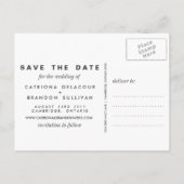 FAIRE-PART CARTE POSTALE MODERNE ET SIMPLE POUR ANNONCER LA D (Dos)