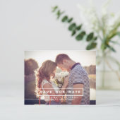 FAIRE-PART CARTE POSTALE MODERNE ET SIMPLE POUR ANNONCER LA D (Debout devant)