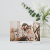 Faire-part Carte postale moderne et simple pour annoncer la d (Debout devant)