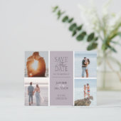 Faire-part carte postale moderne pastel pour annoncer la date (Debout devant)