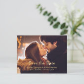 Faire-part Carte postale modifiable "Save the Date" avec text (Debout devant)