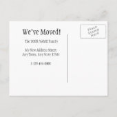 Faire-part Carte postale Modifier l'adresse (Dos)