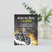 Faire-part Carte postale Motorcycle Biker pour annoncer une d (Debout devant)