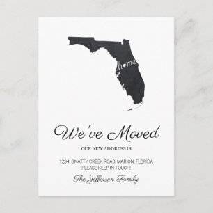 Faire-part Carte postale Moving Florida Chalkboard State Map