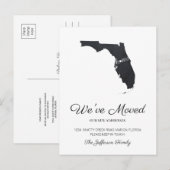 Faire-part Carte postale Moving Florida Chalkboard State Map (Devant / Derrière)