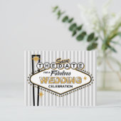 Faire-part Carte postale MST de mariage à Las Vegas (Debout devant)