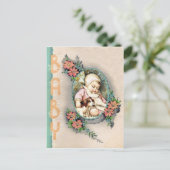 Faire-part Carte postale nouveau bébé (Debout devant)