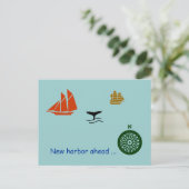 Faire-part Carte postale - Nouveau port devant (Debout devant)