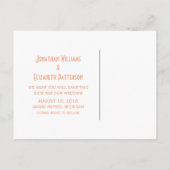 Faire-part Carte postale Orange Fancy Ornamental Save the Dat (Dos)