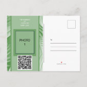 Faire-part Carte postale photo avec code QR d'annonce de mari (Dos)