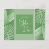 Faire-part Carte postale photo avec QR code d'annonce de mari (Devant)