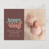 Faire-part Carte postale photo d'annonce de naissance | Happy (Devant)