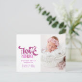 Faire-part Carte postale photo d'annonce de naissance | Love  (Debout devant)