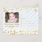 Faire-part Carte postale photo d'annonce pour garçons Snips & (Dos)