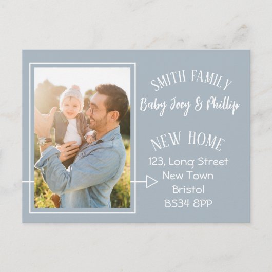 Faire-part Carte postale photo de changement d'adresse Simple (Devant)