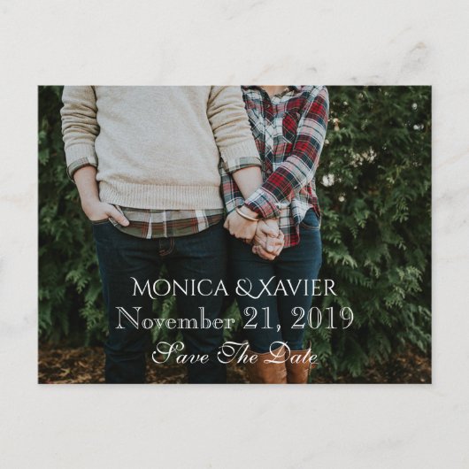 Faire-part Carte postale photo de sauvegarde de date (Devant)