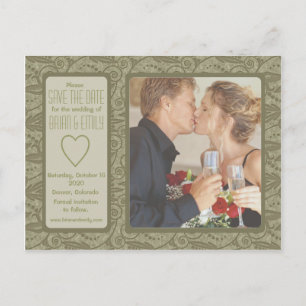 Faire-part Carte postale photo de sauvegarde de date en desig
