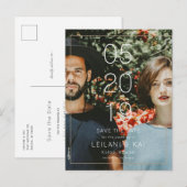 Faire-part Carte postale photo de simple rappel de date (Devant / Derrière)