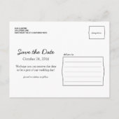 Faire-part Carte postale photo de style affiche moderne (Dos)