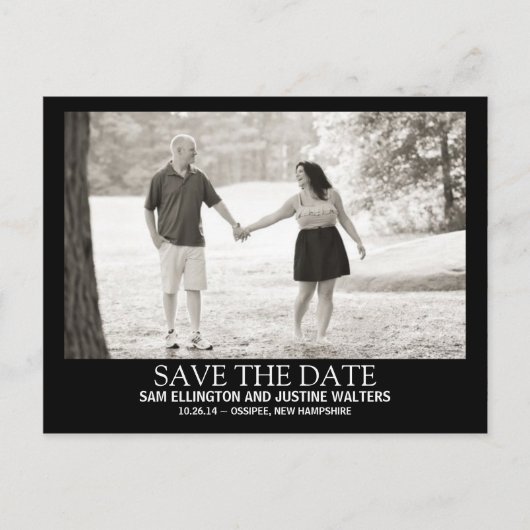 Faire-part Carte postale photo de style affiche moderne (Devant)