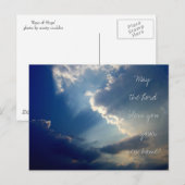 Faire-part carte postale photo 'Rayons d'espoir' (Devant / Derrière)