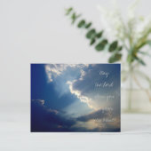 Faire-part carte postale photo 'Rayons d'espoir' (Debout devant)