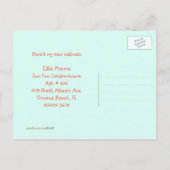 Faire-part Carte postale Plage Orange Starfish (Dos)