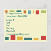 Faire-part Carte postale Pop Art Abstrait Save The Date (Dos)