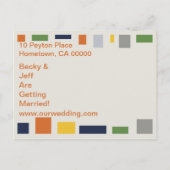 Faire-part Carte postale Pop Art Abstrait Save The Date - Ble (Dos)