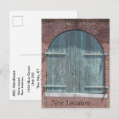 Faire-part Carte postale - Porte d'entrepôt (Devant / Derrière)