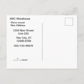 Faire-part Carte postale - Porte d'entrepôt (Dos)