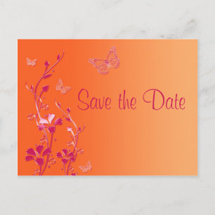 Faire-part Carte postale pour annoncer la date de mariage ave