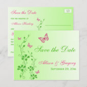 Faire-part Carte postale pour annoncer la date de mariage ave (Devant / Derrière)