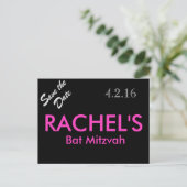 Faire-part Carte postale pour annoncer une Bat Mitzvah (Debout devant)