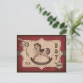 Faire-part Carte postale pour bébé Cowboy (Debout devant)